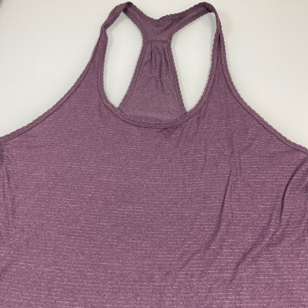 Lululemon Women 8? Tank Top Racerback Purple Heathered‎ Athletic Activewear READ